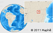 Shaded Relief Location Map of Jacaraci