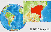 Physical Location Map of Bahia