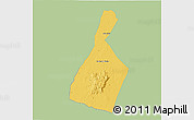 Savanna Style 3D Map of Malhada, single color outside