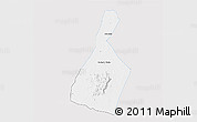 Silver Style 3D Map of Malhada, single color outside