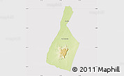 Physical Map of Malhada, cropped outside