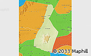Physical Map of Malhada, political outside