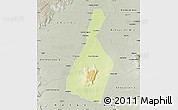 Physical Map of Malhada, semi-desaturated