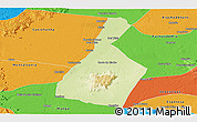 Physical Panoramic Map of Malhada, political outside
