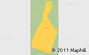 Savanna Style Simple Map of Malhada, single color outside