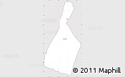 Silver Style Simple Map of Malhada, cropped outside