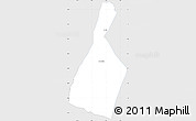Silver Style Simple Map of Malhada, single color outside