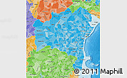 Political Shades Map of Bahia