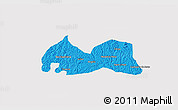 Political 3D Map of Medeiros Neto, cropped outside