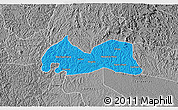Political 3D Map of Medeiros Neto, desaturated