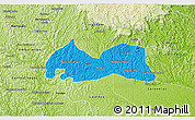 Political 3D Map of Medeiros Neto, physical outside