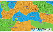 Political 3D Map of Medeiros Neto