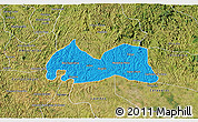 Political 3D Map of Medeiros Neto, satellite outside