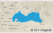 Political 3D Map of Medeiros Neto, shaded relief outside