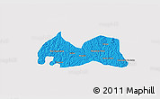 Political 3D Map of Medeiros Neto, single color outside