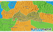 Satellite 3D Map of Medeiros Neto, political outside
