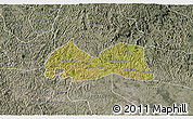 Satellite 3D Map of Medeiros Neto, semi-desaturated
