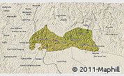 Satellite 3D Map of Medeiros Neto, shaded relief outside