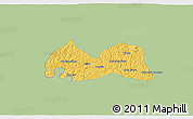 Savanna Style 3D Map of Medeiros Neto, single color outside