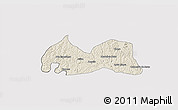 Shaded Relief 3D Map of Medeiros Neto, cropped outside