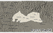 Shaded Relief 3D Map of Medeiros Neto, darken