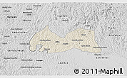 Shaded Relief 3D Map of Medeiros Neto, desaturated