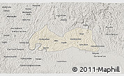 Shaded Relief 3D Map of Medeiros Neto, semi-desaturated