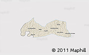 Shaded Relief 3D Map of Medeiros Neto, single color outside