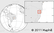 Blank Location Map of Medeiros Neto, highlighted country