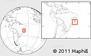 Blank Location Map of Medeiros Neto, highlighted parent region, within the entire country