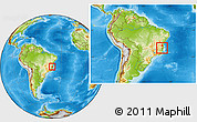 Physical Location Map of Medeiros Neto, within the entire country