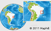 Physical Location Map of Medeiros Neto, highlighted country, within the entire country
