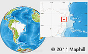 Physical Location Map of Medeiros Neto, highlighted country