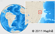 Shaded Relief Location Map of Medeiros Neto