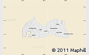 Classic Style Map of Medeiros Neto, single color outside