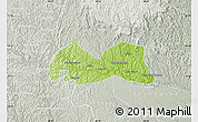 Physical Map of Medeiros Neto, lighten, semi-desaturated