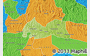 Physical Map of Medeiros Neto, political outside