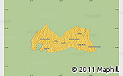 Savanna Style Map of Medeiros Neto, single color outside