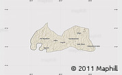 Shaded Relief Map of Medeiros Neto, cropped outside