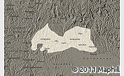 Shaded Relief Map of Medeiros Neto, darken
