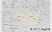 Shaded Relief Map of Medeiros Neto, desaturated