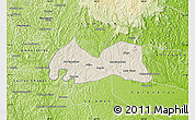 Shaded Relief Map of Medeiros Neto, physical outside