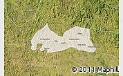 Shaded Relief Map of Medeiros Neto, satellite outside