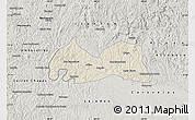 Shaded Relief Map of Medeiros Neto, semi-desaturated