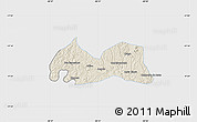 Shaded Relief Map of Medeiros Neto, single color outside