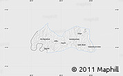 Silver Style Map of Medeiros Neto, single color outside