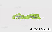 Physical Panoramic Map of Medeiros Neto, cropped outside