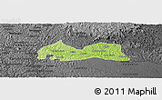 Physical Panoramic Map of Medeiros Neto, darken, desaturated