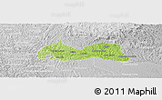 Physical Panoramic Map of Medeiros Neto, lighten, desaturated