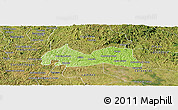 Physical Panoramic Map of Medeiros Neto, satellite outside
